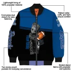 custom kansas city royals groot football royal blue black bomber jacket best selling