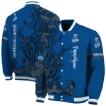 custom kansas city royals tribal deer art royal blue varsity jacket best selling