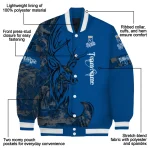 custom kansas city royals tribal deer art royal blue varsity jacket best selling