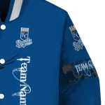 custom kansas city royals tribal deer art royal blue varsity jacket best selling