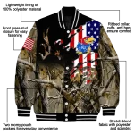 custom kansas jayhawks patriot deer camouflage varsity jacket best selling