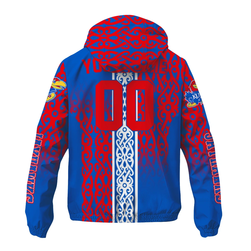 custom kansas jayhawks tribal swirls blue windbreaker jacket fashion forward custom kansas jayhawks tribal swirls blue windbreaker jacket fashion forward