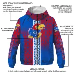 custom kansas jayhawks tribal swirls blue windbreaker jacket best selling