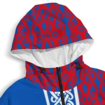 custom kansas jayhawks tribal swirls blue windbreaker jacket best selling