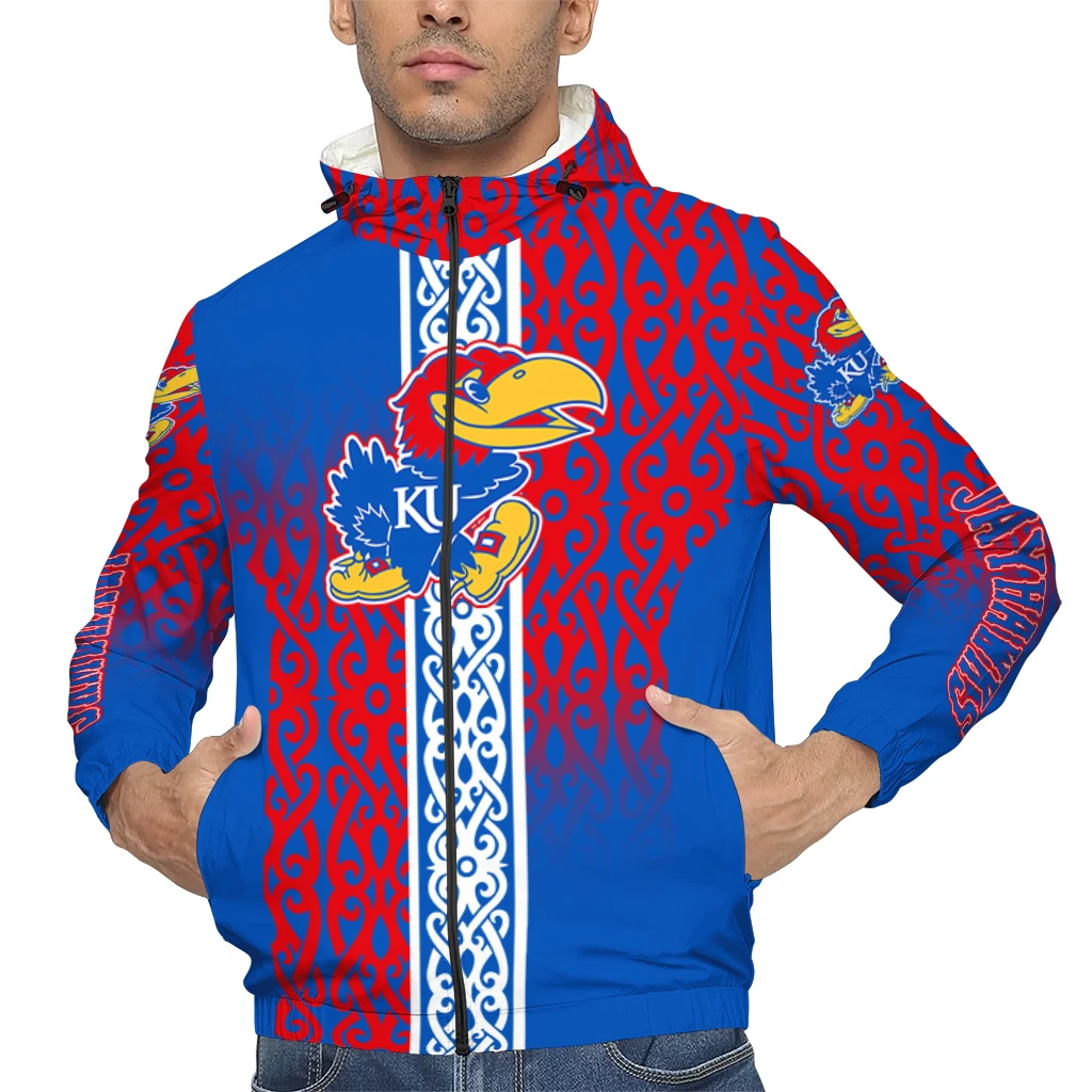 custom kansas jayhawks tribal swirls blue windbreaker jacket top rated custom kansas jayhawks tribal swirls blue windbreaker jacket top rated