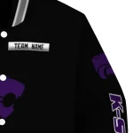 custom kansas state wildcats american flag skull black varsity jacket best selling