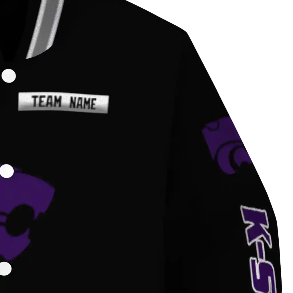 custom kansas state wildcats american flag skull black varsity jacket premium grade custom kansas state wildcats american flag skull black varsity jacket premium grade