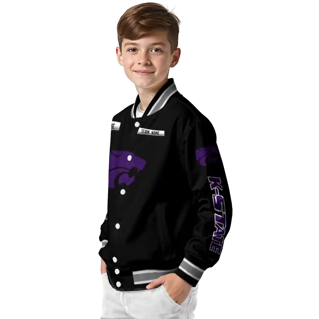 custom kansas state wildcats american flag skull black varsity jacket trendy custom kansas state wildcats american flag skull black varsity jacket trendy