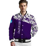 custom kansas state wildcats camouflage splash purple varsity jacket best selling