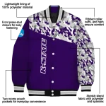 custom kansas state wildcats camouflage splash purple varsity jacket best selling