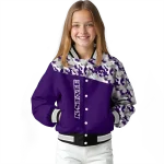 custom kansas state wildcats camouflage splash purple varsity jacket best selling