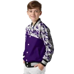 custom kansas state wildcats camouflage splash purple varsity jacket best selling