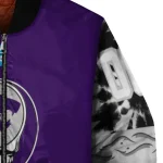 custom kansas state wildcats circle skull purple black bomber jacket best selling