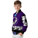 custom kansas state wildcats circle skull purple black bomber jacket best selling