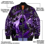 custom kansas state wildcats skull horde purple bomber jacket best selling