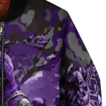 custom kansas state wildcats skull horde purple bomber jacket best selling