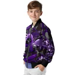 custom kansas state wildcats skull horde purple bomber jacket best selling