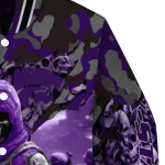 custom kansas state wildcats skull horde purple varsity jacket best selling