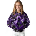 custom kansas state wildcats skull horde purple varsity jacket best selling
