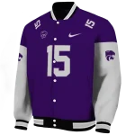 custom kansas state wildcats team patch purple varsity jacket best selling