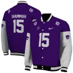 custom kansas state wildcats team patch purple varsity jacket best selling