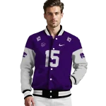 custom kansas state wildcats team patch purple varsity jacket best selling