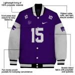 custom kansas state wildcats team patch purple varsity jacket best selling