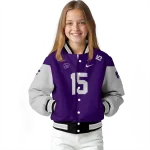 custom kansas state wildcats team patch purple varsity jacket best selling