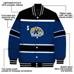 custom kent state golden flashes stripe statement navy blue black varsity jacket best selling