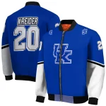 custom kentucky wildcats chevron style blue bomber jacket best selling