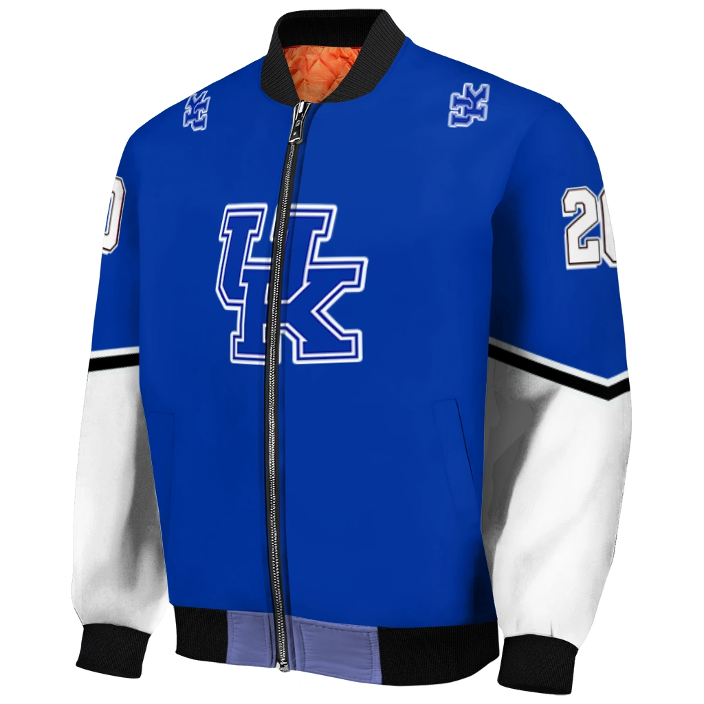 custom kentucky wildcats chevron style blue bomber jacket fashion forward custom kentucky wildcats chevron style blue bomber jacket fashion forward