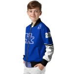 custom kentucky wildcats chevron style blue bomber jacket best selling