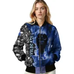 custom kentucky wildcats skull cluster blue bomber jacket best selling