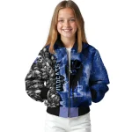 custom kentucky wildcats skull cluster blue bomber jacket best selling