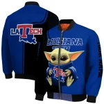 custom la tech adorable yoda blue black bomber jacket best selling