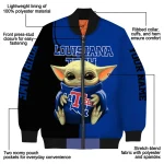 custom la tech adorable yoda blue black bomber jacket best selling