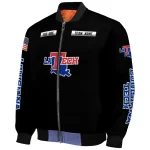 custom la tech american flag skull black bomber jacket best selling