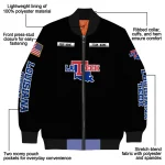 custom la tech american flag skull black bomber jacket best selling