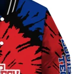 custom la tech burst splatter blue varsity jacket best selling