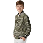 custom la tech camouflage abstract camouflage varsity jacket best selling