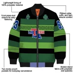 custom la tech clover green lines green black bomber jacket best selling