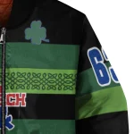 custom la tech clover green lines green black bomber jacket best selling