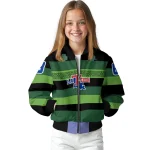 custom la tech clover green lines green black bomber jacket best selling