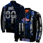 custom la tech star stripes blue black bomber jacket best selling