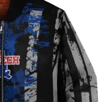 custom la tech star stripes blue black bomber jacket best selling
