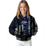 custom la tech star stripes blue black varsity jacket best selling