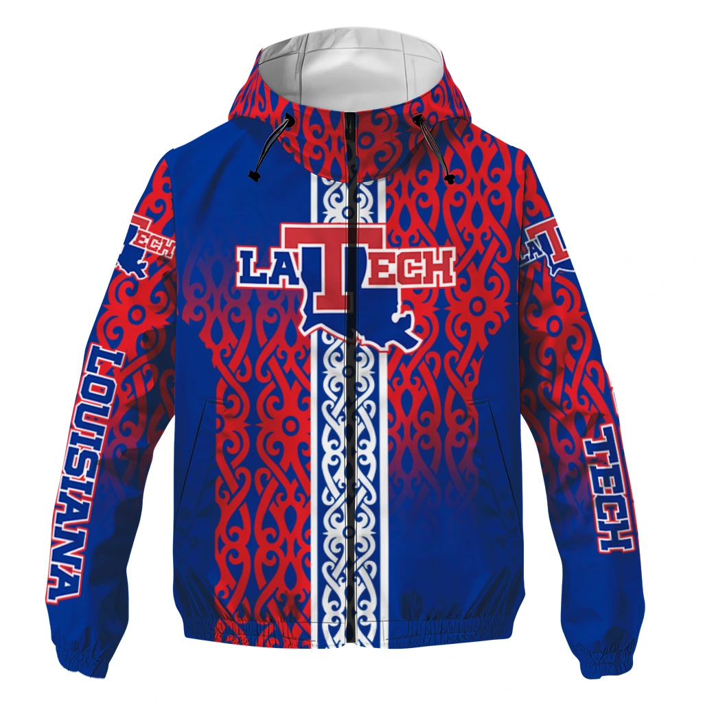 custom la tech tribal swirls blue windbreaker jacket best selling custom la tech tribal swirls blue windbreaker jacket best selling