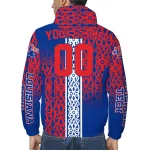 custom la tech tribal swirls blue windbreaker jacket best selling