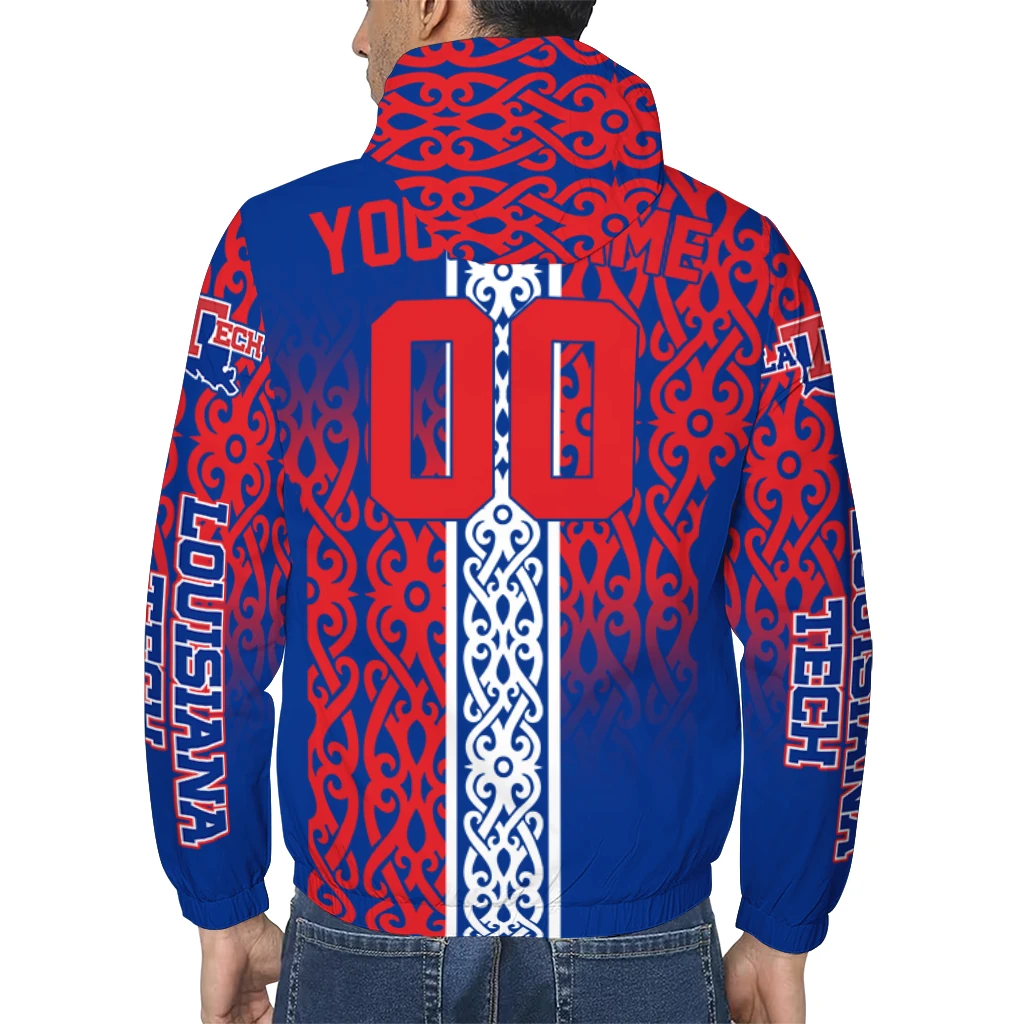custom la tech tribal swirls blue windbreaker jacket trendy custom la tech tribal swirls blue windbreaker jacket trendy