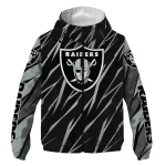 custom las vegas raiders abstract streaks black windbreaker jacket best selling